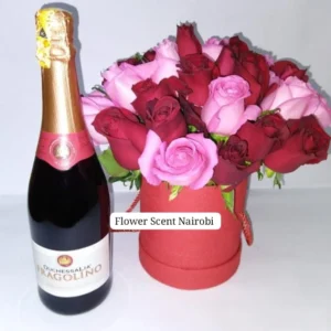 flowers and wine for gifting