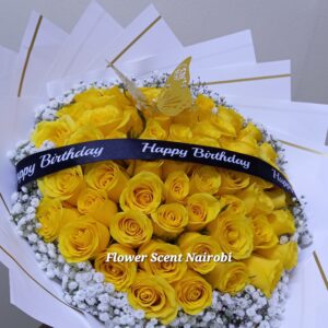 POPPING YELLOW ROSES
