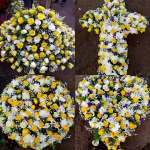 FUNERAL WREATH FLOWERS SET